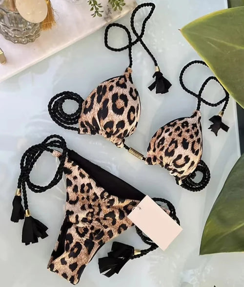 Sexy Swimsuit Women Triangle Bikinis Set Thong Bandage Swimsuits Solid Color bathing suit  Two Piece String Swimear Beach Wear