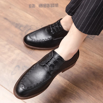 High Quality Formal Shoes Male Classic Business British Wedding Social Leather Shoes Male Brogue Men’s Dress Leather Man Loafers