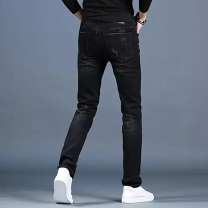 2025 high quality printing slim fit jeans men,Fashion Classic Denim Skinny Jeans Male men's casual High Quality Trousers
