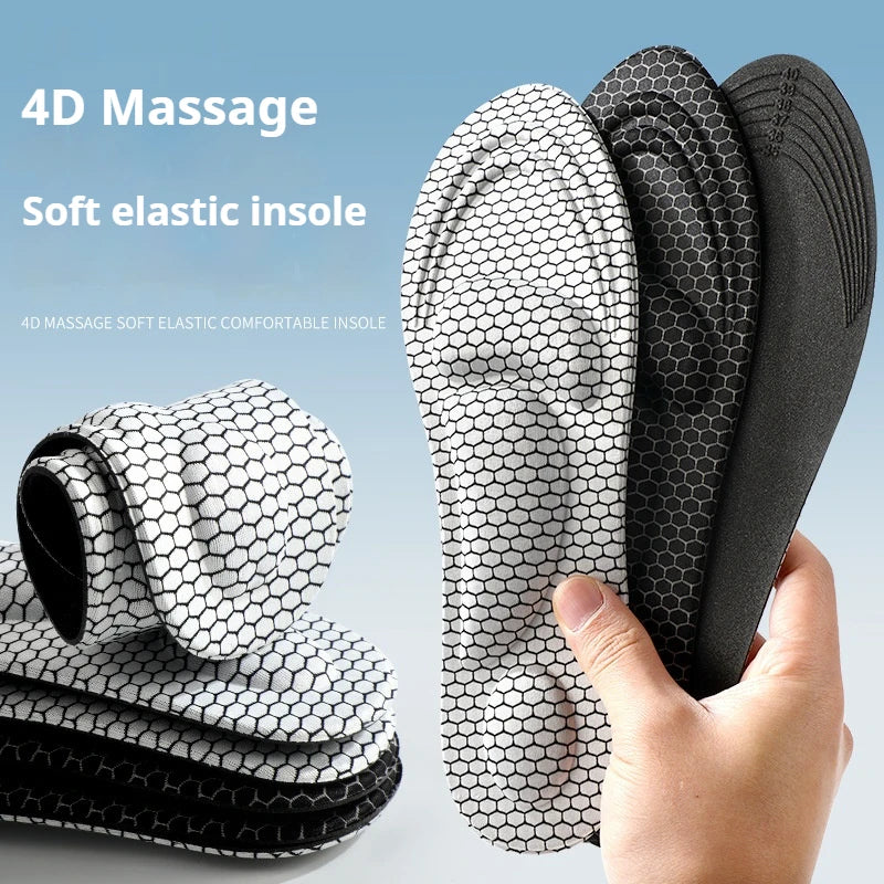 Insoles for Shoes Unisex 4D Memory foam Shock Absorption Shoe Sole Outdoor Running Sports Insole Graphene deodorizing Shoes Pads