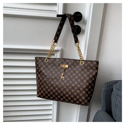 Trendy Shopping Bag Purse Women Luxury Design Tote Bag  Large Capacity Handbag Fashion Printing Shoulder Bag