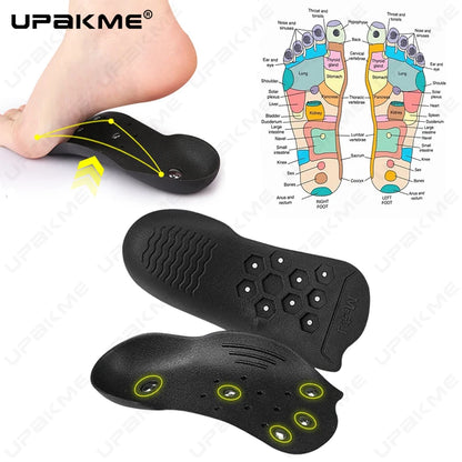Magnetic Arch Support Insoles Flat Feet Correction Orthotics Overpronation Underpronation Foot Support XO Legs Massage Shoe Pads