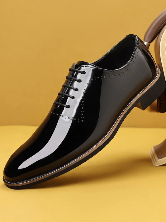 Patent Comfortable Dress Wedding Party Shoes Men's Casual Dress Shoes Business Classic Dress Shoes for Men