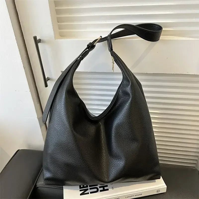 Fashion Leather Tote Bag for Women 2025 Trend Female Simple Large High Capacity Shoulder Bag Women Handbags Messenger Bags