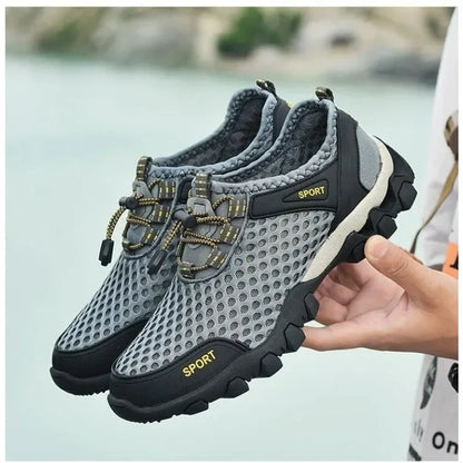 2025 Summer Fashion Men's Mesh Sports Shoes Breathable Lightweight Anti-Slip for Outdoor Running, Mountaineering & Casual Wear
