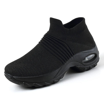 Women Sneakers Fashion Breathable Walking Mesh Platform Shoes Sneakers for Women Gym Vulcanized Shoes Black Female Footwear