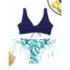 Sexy Bikini Set Women Biquini Swimwear V-Neck Push Up Two Pieces Swimsuit Floral Beachwear Female Bathing Suits Swimming Suits