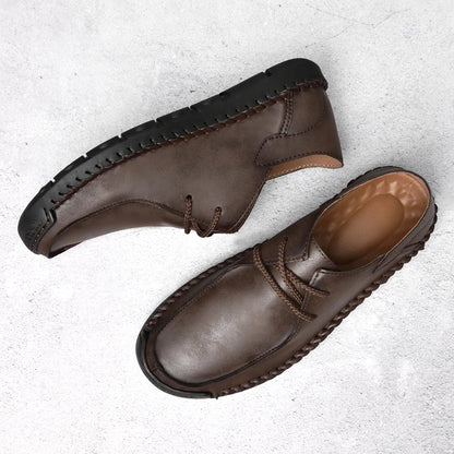 Spring Soft Leather Casual Men Leather Shoes Lightweight Leather Casual Shoes Men Loafers Comfy Moccasins All-match Driving Shoe