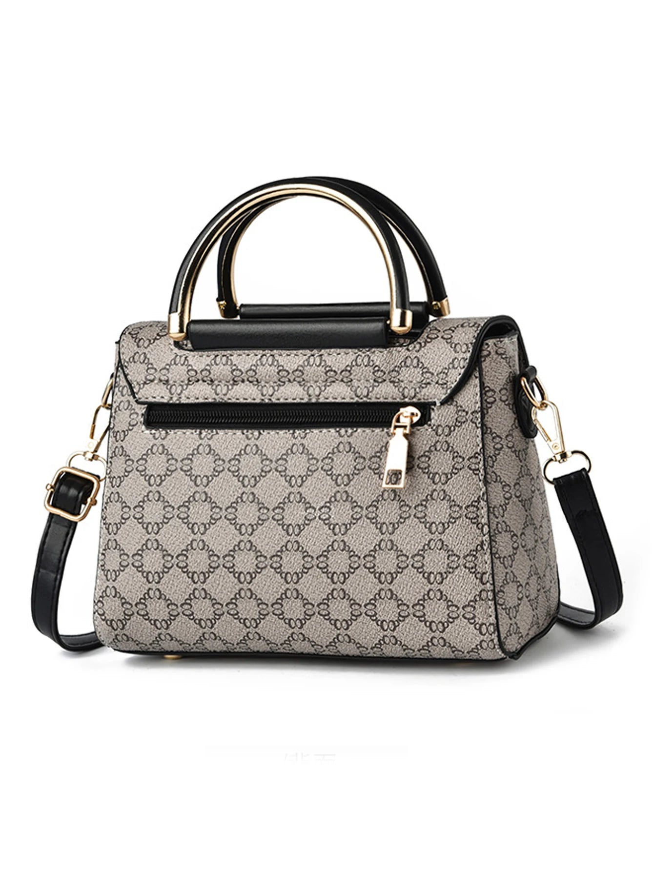 Fashionable geometric printed decorative handbag, elegant and versatile shoulder bag, large capacity crossbody bag