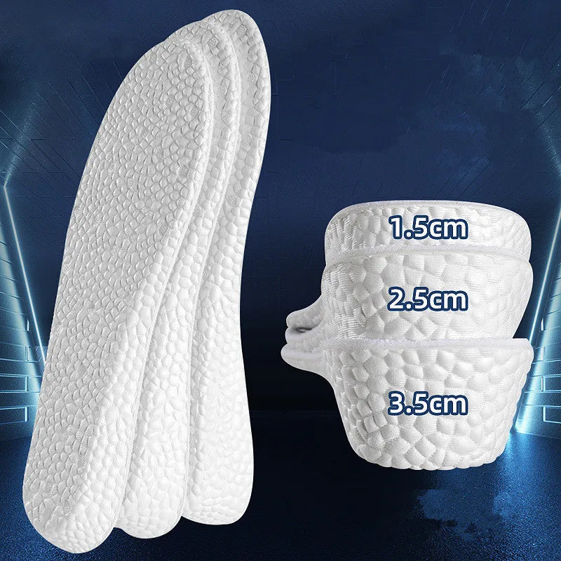 1Pair Sports Shock Absorption Insole for Feet Height Increase Templates Men Women Shoes Insoles 1.5cm/2.5cm/3.5cm Growing Sole