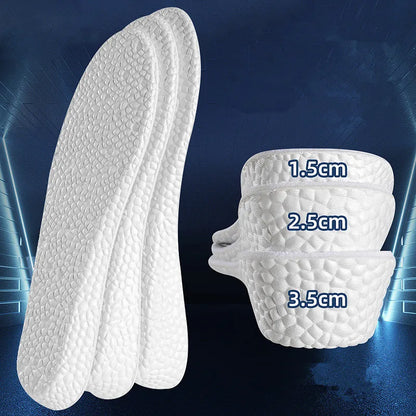 1Pair Sports Shock Absorption Insole for Feet Height Increase Templates Men Women Shoes Insoles 1.5cm/2.5cm/3.5cm Growing Sole