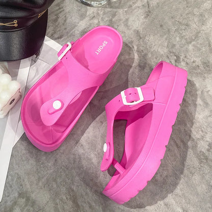 KIDMI New Women Flip-flops Sandals Outdoor EVA Waterproof Beach Sandals Thick Sole Cushioned Pool Shower Shoes Nonslip Sandals