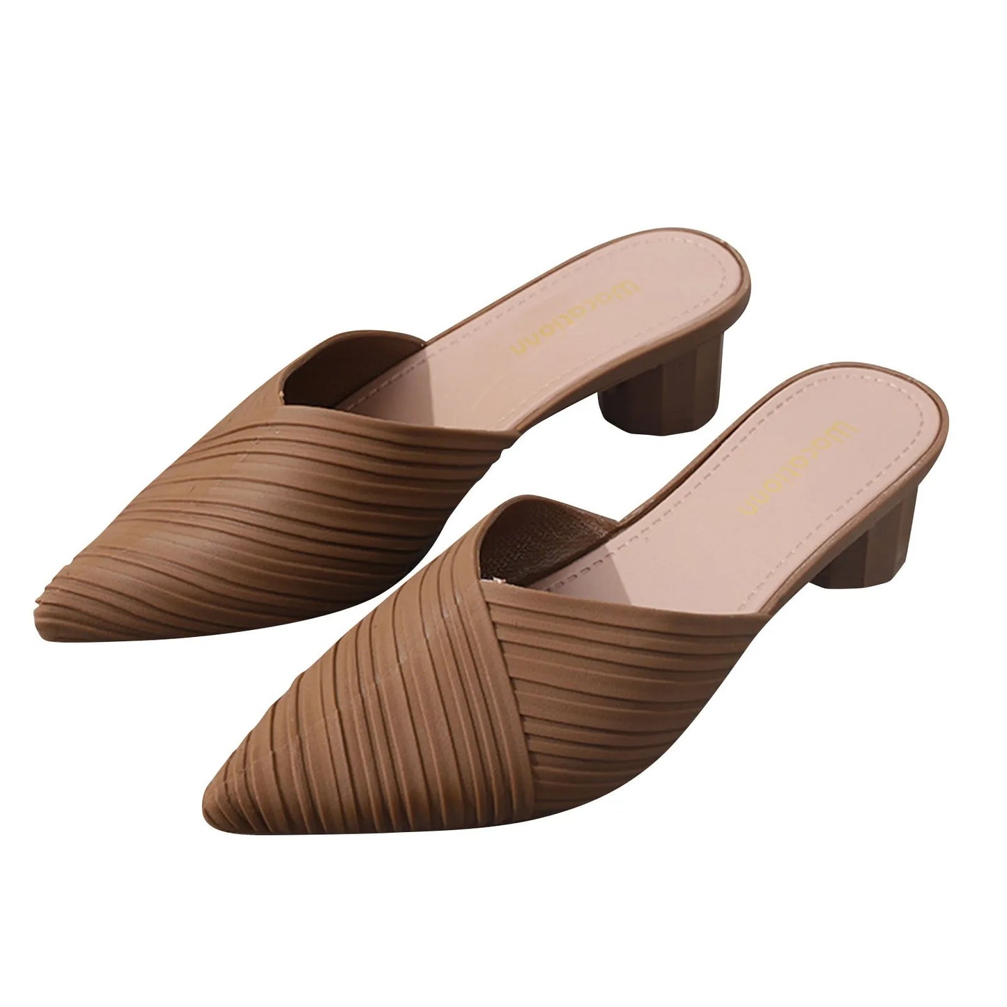 Women'S Summer Pointed Toe Sandals Low Heeled Sandals Women'S Summer Casual Fashion Sandals Anti-Odor And Non-Slip