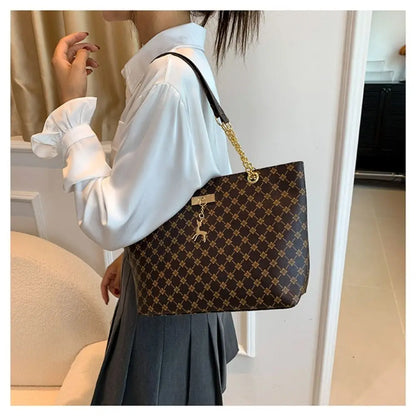 Trendy Shopping Bag Purse Women Luxury Design Tote Bag  Large Capacity Handbag Fashion Printing Shoulder Bag