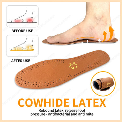 Ultra Thin Leather Latex Insoles Deodorizing Breathable Sports Insoles For Leisure Business Shoes Sole Shock Absorbing Inserts