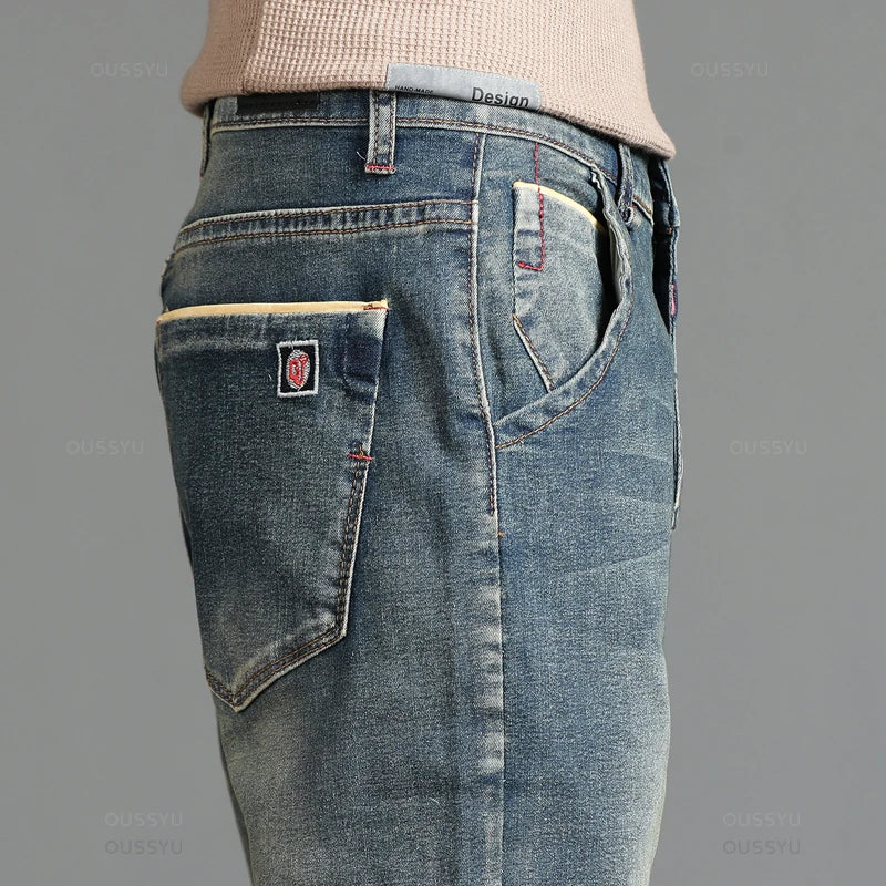 2025 New Men's Stretch Skinny Jeans Fashion Casual Cotton Denim Slim Fit Pants Male Korean Trousers Streetwear Brand Clothing