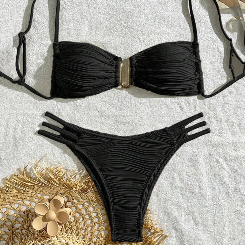 New Sexy Bikinis 2025 Swimsuits Women's Swimwear Push Up Female Beach Swim Wear Bathing Suits Brazilian Bikini Set Pool Bather