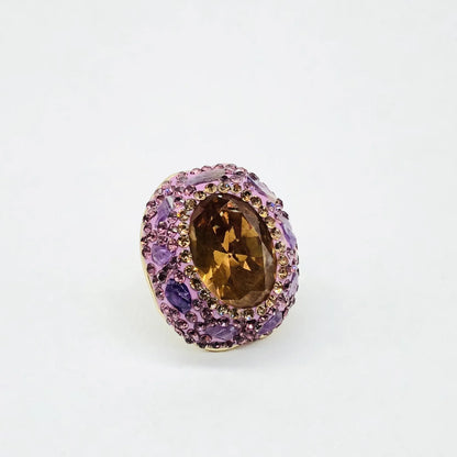 Color Changing Stone Zultainite Natural Tourmaline Edging Finger Rings for Women Sudan Crystal Peacock Green Design Jewelry