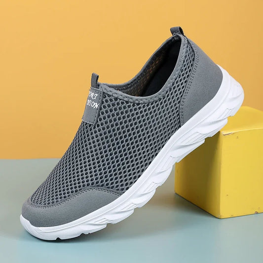 Men Running Shoes Summer Sneakers Mesh Breathable Lightweight Walking Casual Shoes Slip-On Driving Men Loafers Zapatos Casuales