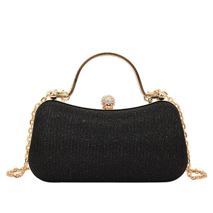 Shiny Mini Evening Bag, Rhinestone Chain Purse, Luxury Glitter Banquet Handbag, Perfect For Party, Wedding, Prom, Dinner/Banquet
