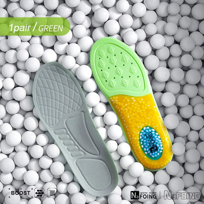 Latex Sport Insoles Soft High Elasticity Shoe Pads Breathable Deodorant Sweat Absorbing Foot Cushion Arch Support Shoe Insoles