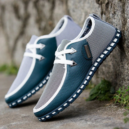 Men Casual Leather Shoes Fashion Comfortable Business Male Shoe Summer Spring Light Plus Size Footwear New Man Sneakers