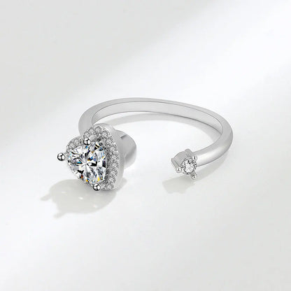 VENTFILLE 925 Sterling Silver Sunflower Diamond Zircon Rotatable Ring For Women Gift Relieve Stress Ring Jewelry Wholesale