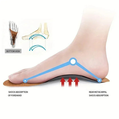 Insole for Shoes Leather Orthotic Insoles Flat Feet High Arch Support Orthopedic Shoes Sole Fit in O/X Leg Corrected Insert