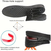 1pair Height Increase Insole With Air Cushion Adjustable 9cm/3.54inch Max Height Comfortable Lightweight Invisible Lift