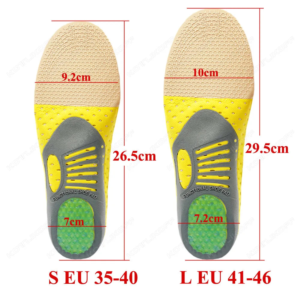Upgrade Orthotic Gel Insoles Orthopedic Flat Foot Health Sole Pad For Shoes Insert Arch Support Pad For Plantar Fasciitis Unisex