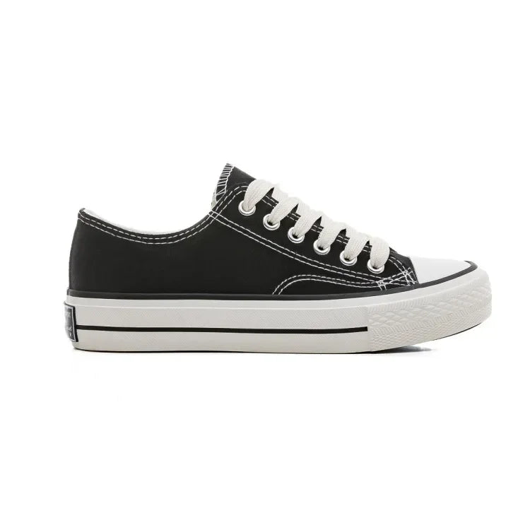 Women Vulcanized Shoes Sponge Cake Thick Soled Canvas Shoes for Women Fashion New Student Versatile White Shoes for Women