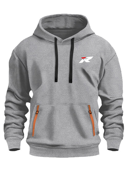 Fashion Unisex Hoodie with Logo Print, Oversized Drawstring Hooded Pullover S-XXXL, Kangaroo Pocket Casual Sweatshirt