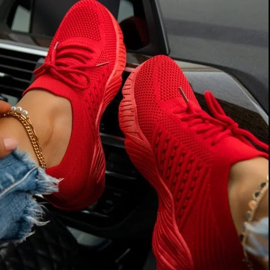Red Casual Sports Shoes Comfort Mesh Shoes Light  Shoes