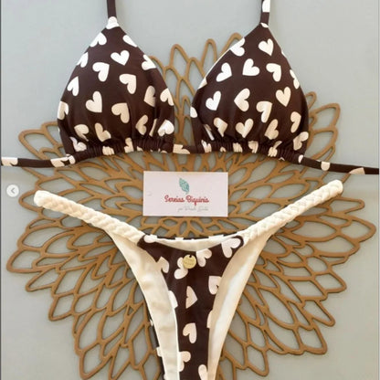 Sexy Print Bikini Sets 2025 Summer Fashion High Waist Bathing Suit Women's Swimming Suit Biquinis Two Pieces Suit Beachwear