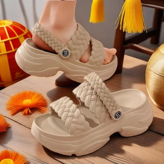 Summer Fashion Sandals Women Beach Platform Slippers Thick Bottom Anti-Skid Lightweight Female Slip-on Shoes Sandalias