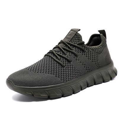 Men's Breathable Vulcanize Shoes Lightweight Running Walking Shoe Lace-up Anti-slip Casual Sneakers Zapatillas de Hombre Size 36