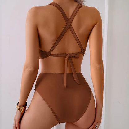 New Sexy Bikinis 2025 Swimsuits Women's Swimwear Push Up Female Beach Swim Wear Bathing Suits High Waist Bikini Set Pool Bather