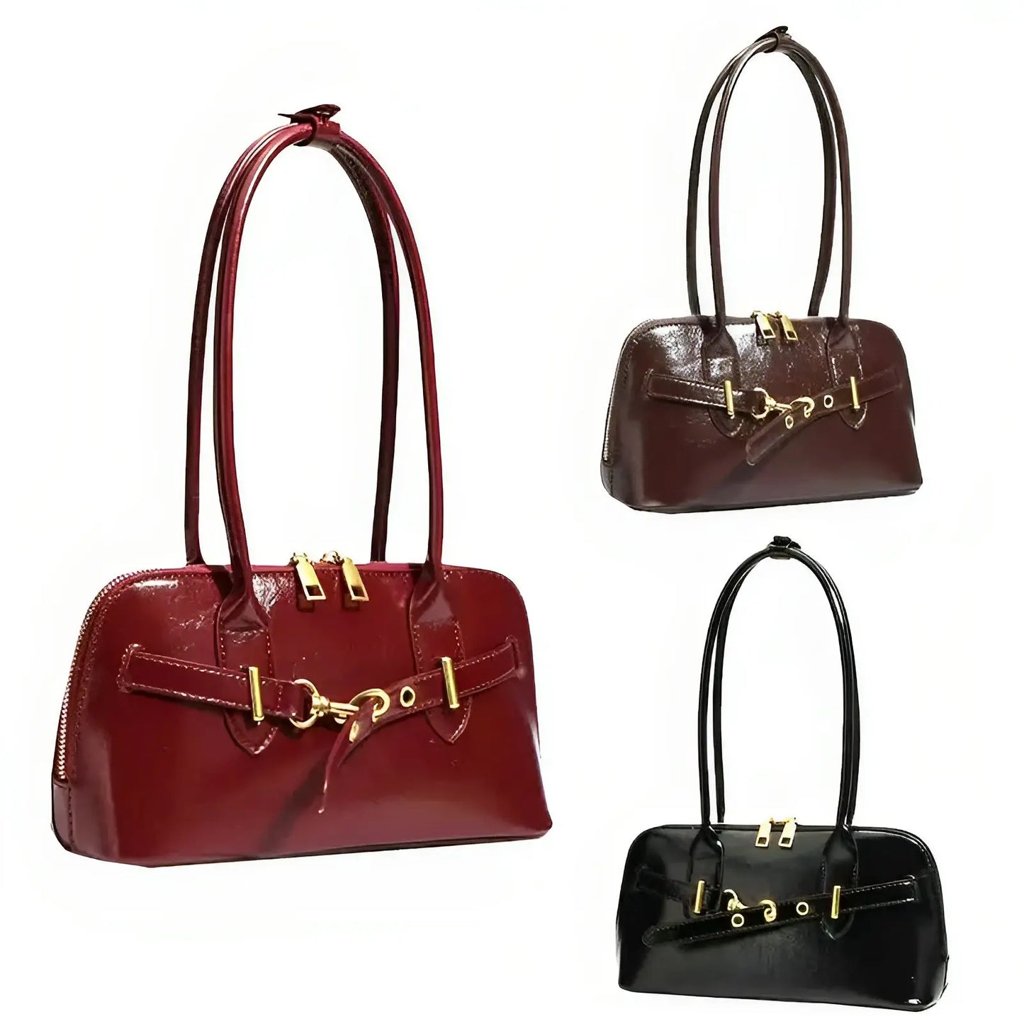 Portable Women's Underarm Bag Simple Shoulder Bag PU Leather Armpit Purse Handbag for Daily Use and Special Occasion