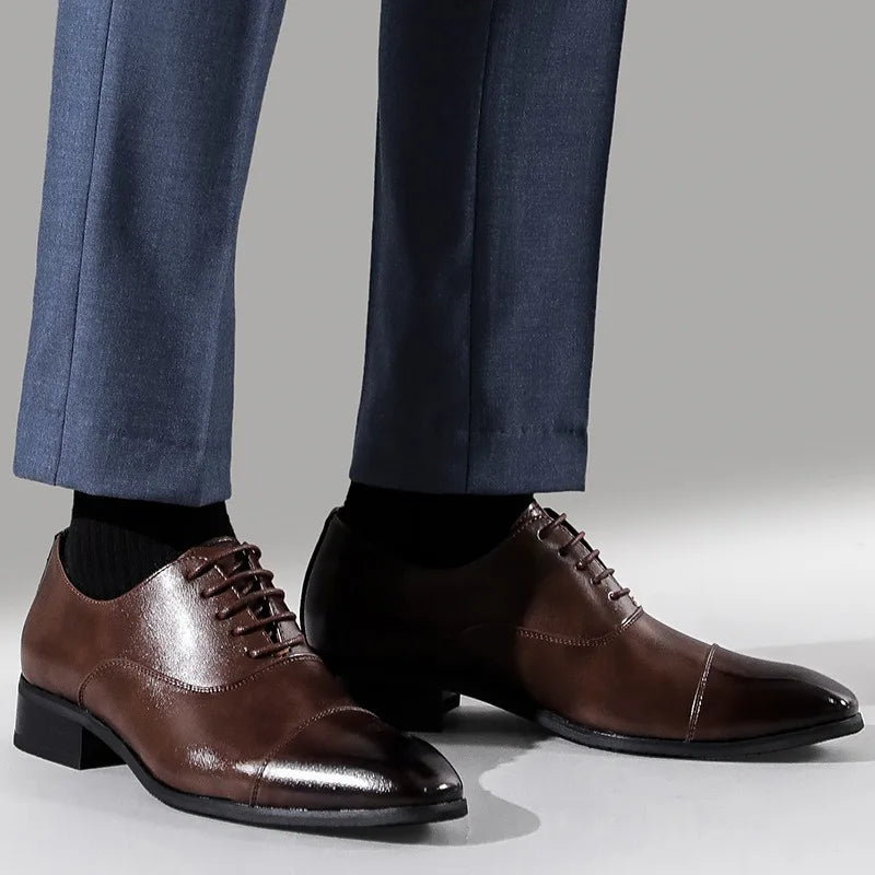 High Quality Men Casual Leather Shoe Classic Business Dress Shoes Fashion Office Oxfords Luxury Wedding Shoes for Men Big Size46