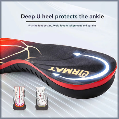Premium 220+lbs Heavy Duty Arch Support Insoles for Feet PU Gel Shock Absorption Running Insole Wide Feet Work Boots Women Men