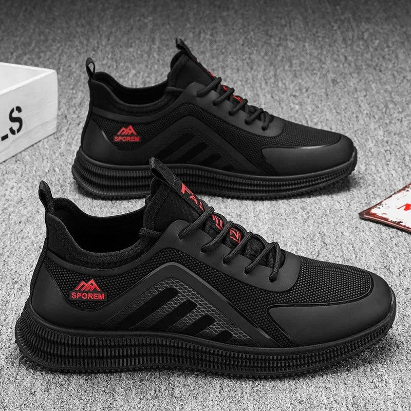 Men's Thin Flat Stain Resistant Lightweight Soft Sole Casual Comfortable Shoes Fashionable Streamlined Non-Slip Sneakers