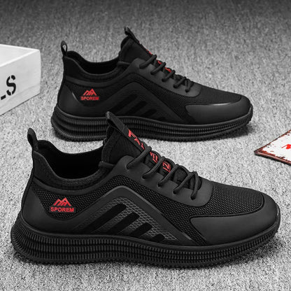 Men's Thin Flat Stain Resistant Lightweight Soft Sole Casual Comfortable Shoes Fashionable Streamlined Non-Slip Sneakers