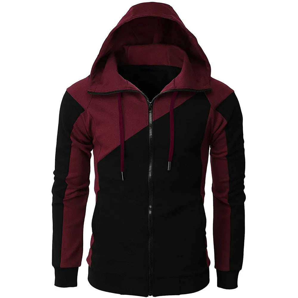 American Fashion Trend Zipper Hoodie Men's Loose Oversized Sweatshirt Unisex Casual Hoodie