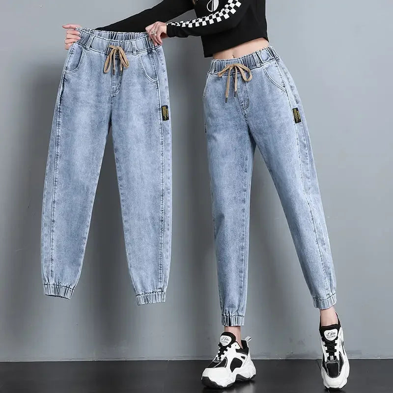 2025 Harem Pants Vintage High Waist Woman Jeans Ankle Length Mom Jeans Denim Pants for women clothes high waisted jeans