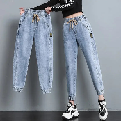 2025 Harem Pants Vintage High Waist Woman Jeans Ankle Length Mom Jeans Denim Pants for women clothes high waisted jeans