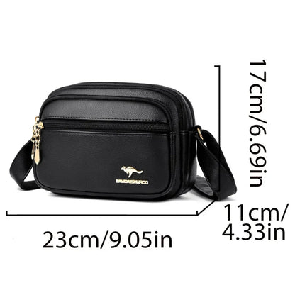 High Quality Soft Leather Purse Fashion Women Shoulder Messenger Bag Multi-pocket Wear-resistant Bag Luxury Ladies Handbag Sac