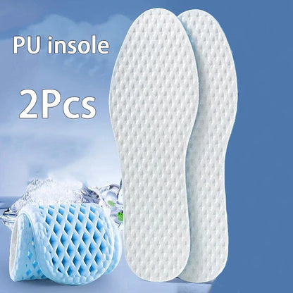 Summer cool insole Running sports shock-absorbing insoles PU soft elastic sole Men and women breathable anti-odor insoles