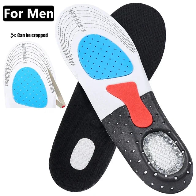 Silicone Sport Insoles Orthotic Arch Support Sport Shoe Pad Running Gel Insoles Men Women Orthotic Breathable Running Cushion