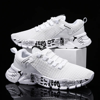 YRZL Gym Running Shoes for Men Breathable Mesh Sneakers Comfortable Slip Resistant Walking Shoes Casual Sport Athletic Footwear