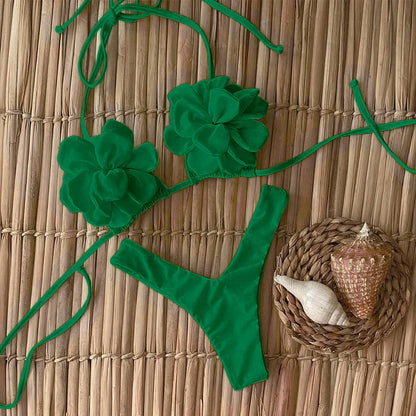 Sexy Floral Micro Bikini 2025 Women Swimsuit Female Swimwear Thong Bikinis Set Brazilian Beach Wear Bathing Suit Biquini